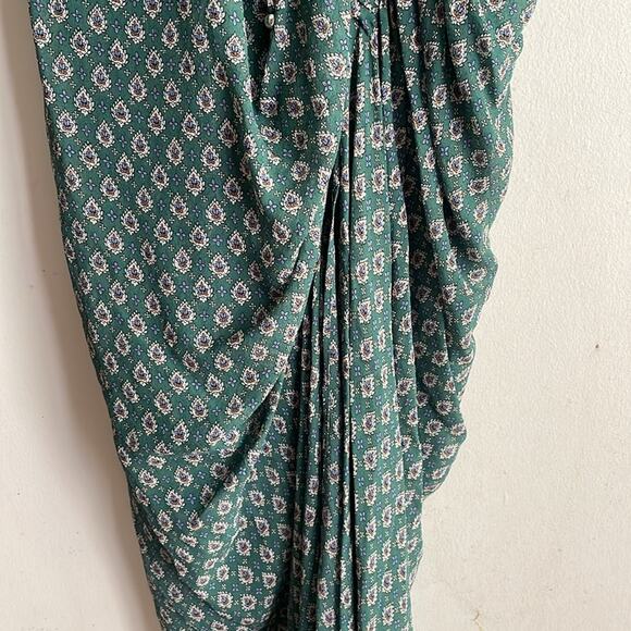 Veronica Beard Mariposa Silk Midi Dress Seagrass Green Multi - Picture 8 of 16